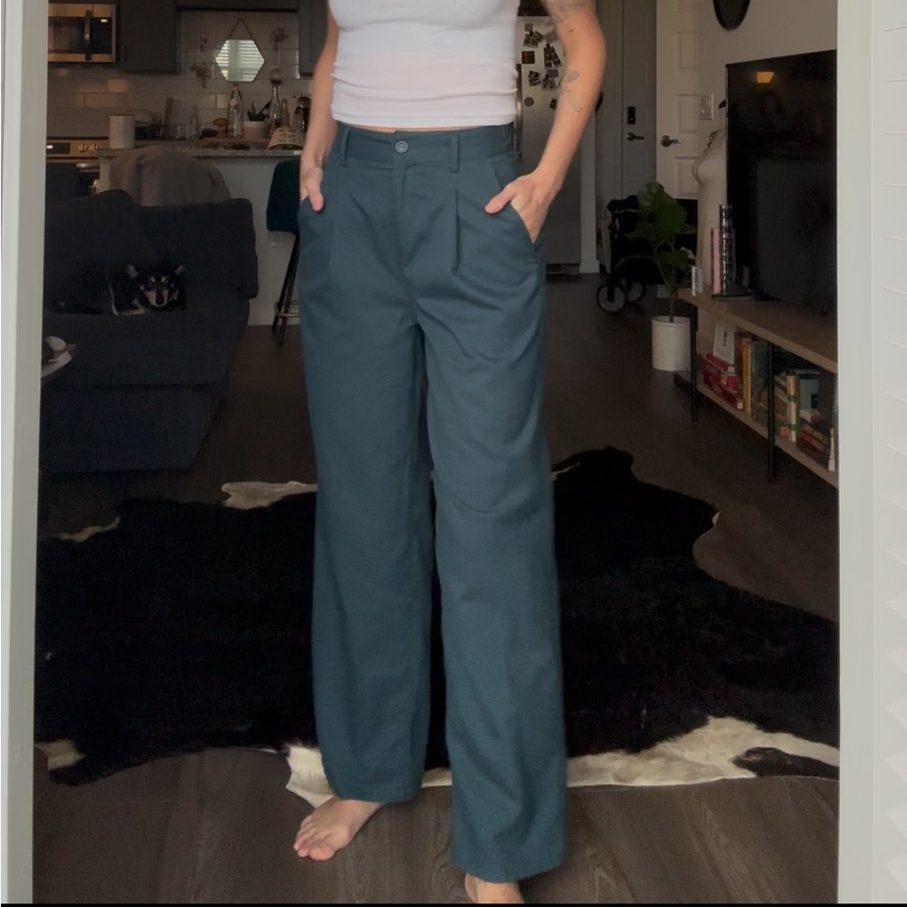 Urban Outfitters Dark Teal Wide Leg Pants
